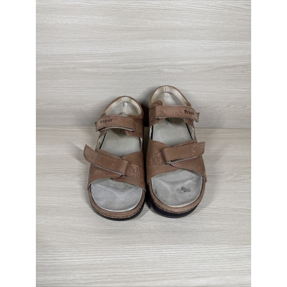 Propet Sandals Comfort Open Toe Sandals‎ Women's 11 M(B) Brown Height Difference